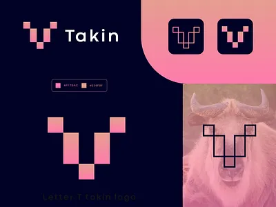 Letter T, Takin logo app logo branding logo colorful logo dribbble logo icon logo iconic design letter t lettermark logo 2023 modern logo modern t modern takin logo simple t symbol t logo takin logo tech t logo technology logo trending logo vector logo