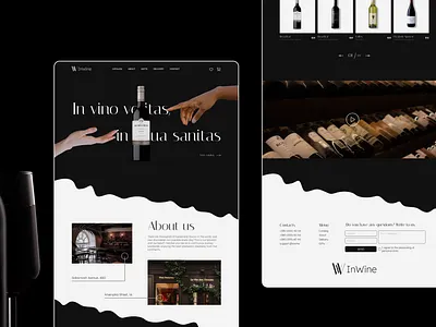 Wine shop about design e commerce main page shop ui wine