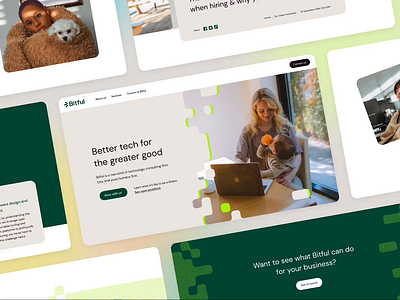 Bitful - Brand Website branding clean design green ui web web design webdesign website