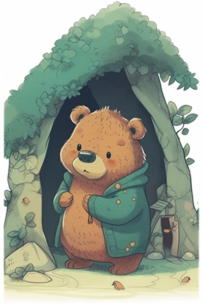 Cuddles the Bear 3d design illustration