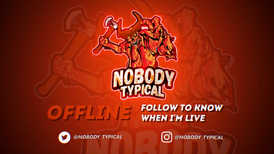 Offline screen 2d art branding design fiverr graphic design illustration logo stream streaming twitch ui vector