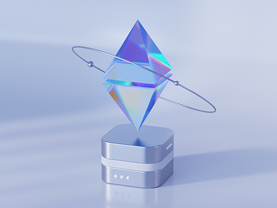 3D Crystal 3d app branding crystal design illustration interface ui ux visuals