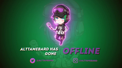 Offline screen 2d art branding design fiverr graphic design illustration logo stream streaming twitch ui vector