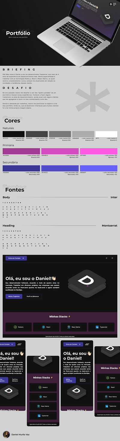 Portfolio branding portfolio ui