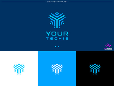 Technology brand identity || Your Techie Logo Design brand brand development branding business logo company branding company logo creative logo design fiverr graphic design icon logo illustration logo logo maker minimal logo minimalist logo ps20 studios technology logo vector