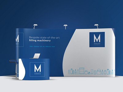 Mount Packaging | Exhibition Stand blue corporate design display event exhibition exhibition stand graphics industrial mockup stand