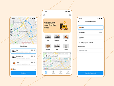 TAWSELA Transportation App app design graphic design transportation ui ux