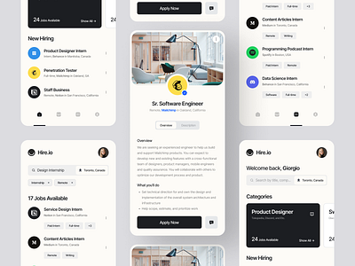 Job portal app ui design