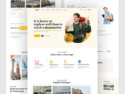 Travel Agency website landing page figma holiday homepage landing page travel travel agency travel landing page ui uiux ux vacation web design website