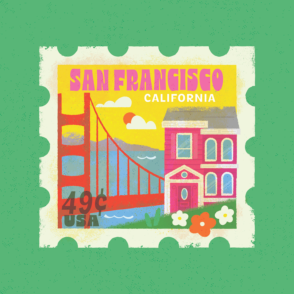 San Francisco stamp by Marisa Schoen on Dribbble