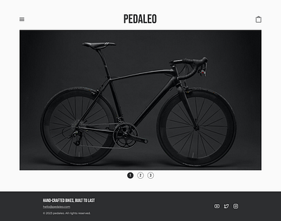 Pedaleo Bike E-Commerce Site bespoke bicycle bike e commerce figma figma design large font modern sleek ui ui design web design