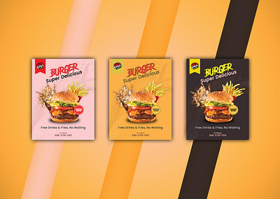 Flyer adobe branding burger design flyer food format graphic illustration illustrator photoshop psd