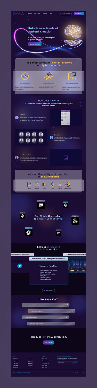 AI Landing Page accessibility testing agile method branding design figma graphic design illustration illustrator logo ui