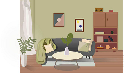 living room illustration graphic design illustration vector