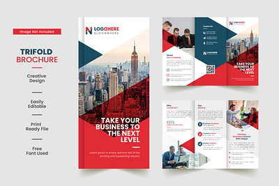 Trifold Brochure Template geometric