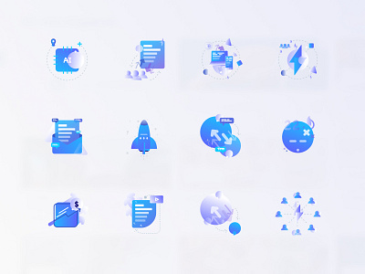 microspace branding design digital graphic icon icons illustration shapes ui web