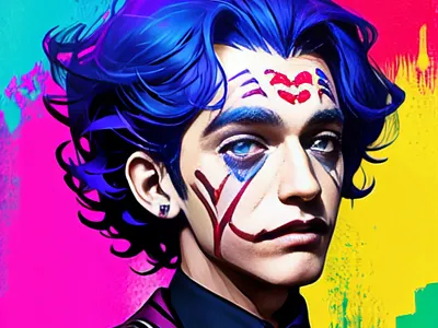 Colorful Joker aigc animation