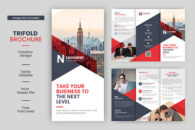 Trifold Brochure Template geometric