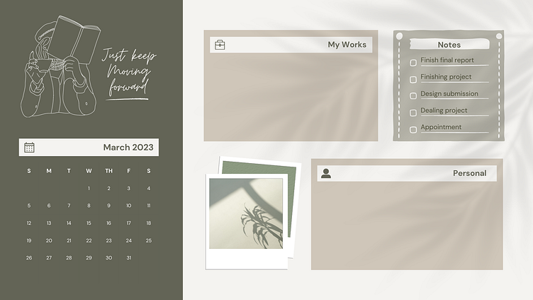 Green Modern Aesthetic Organizer Desktop Wallpaper by puput indah ...