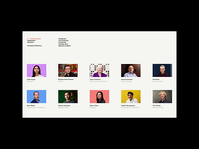 GV (Google Ventures) Team Page grid gv synchronized team ui ux venture fund video web website