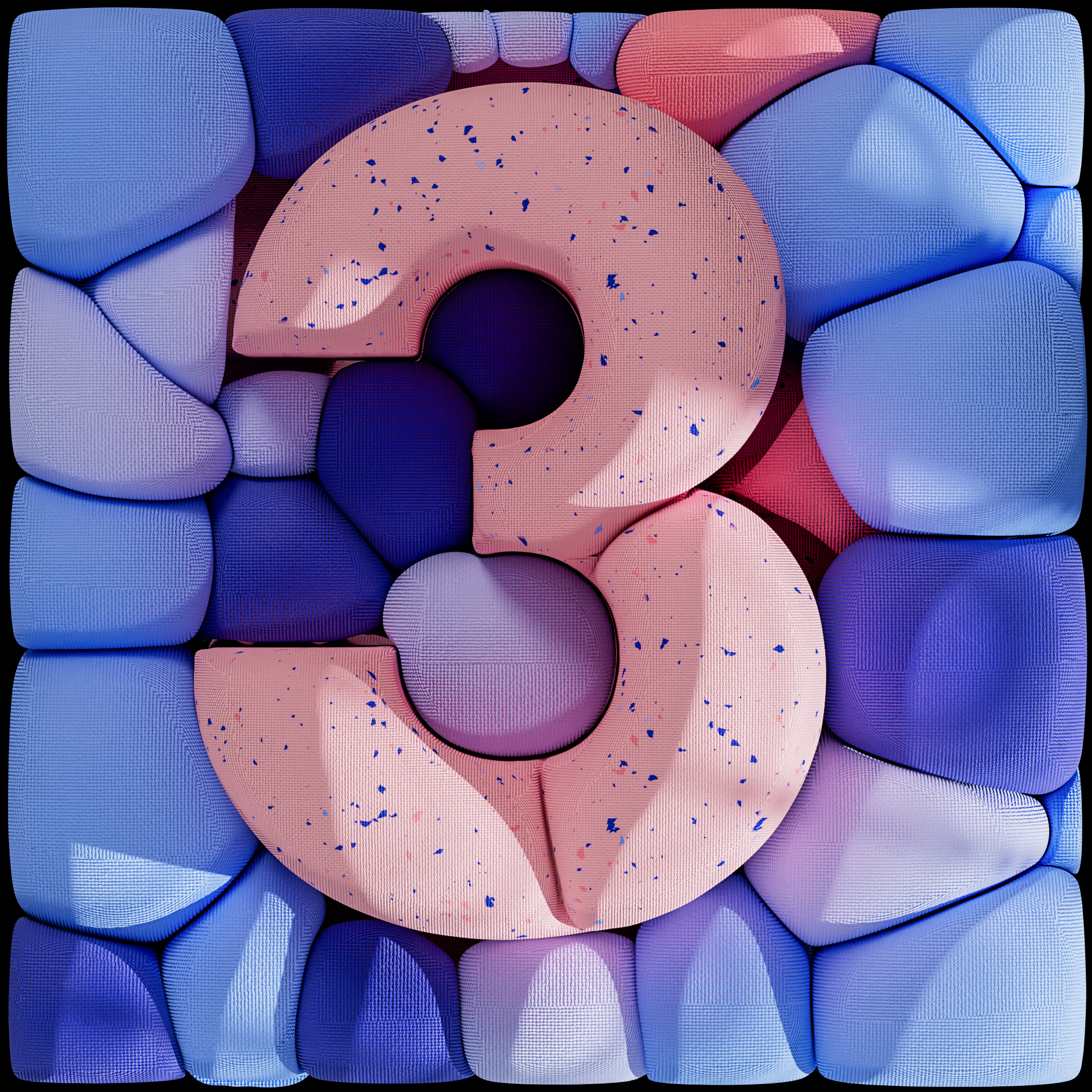 3 for 36Daysoftype 36daysoftype 3d 3dtype c4d cgi cinema4d design graphic design illustration numbers render three