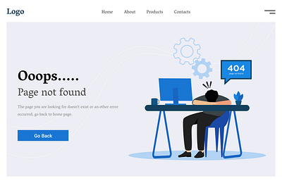 Page not found 404 dailyui illustration pagenotfound ui