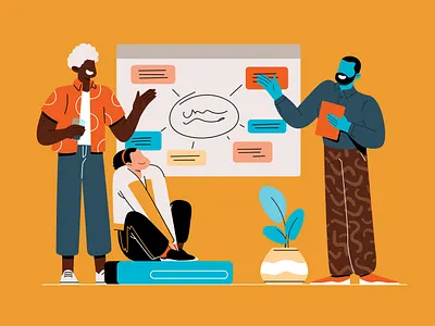 Six easy steps on how to create great training videos flat illustration illustration illustration art infographic illustration vector illustration