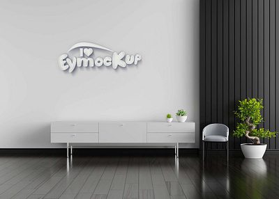 Modern Room Logo Mockup 3d logo mockup download mock up download mockup free logo mockup mockup psd mockups