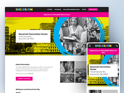 SHRM Inclusion 2023 Conference Website Third Look bold conference conference website design dramatic home page hr hr professional landing modern responsive ui ux
