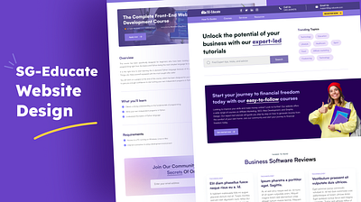 SG-Educate Website Design company portfolio design figma online education ui ui design ux website design