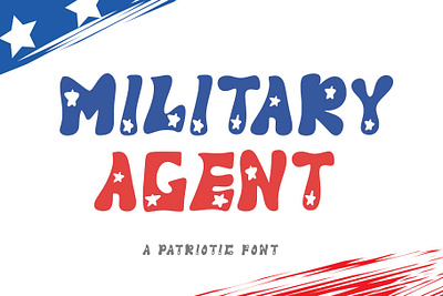 Military Agent 4th of july american army banner beautiful branding design font font design graphic design handwritten illustration logo patriotic poster sticker ui