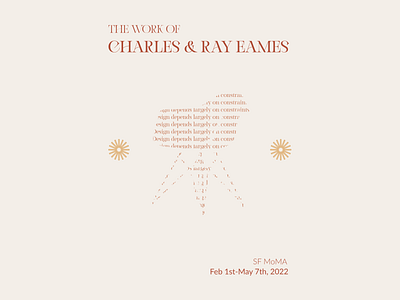 Charles & Ray Eames Poster design graphic design illustration modern typography ui vector