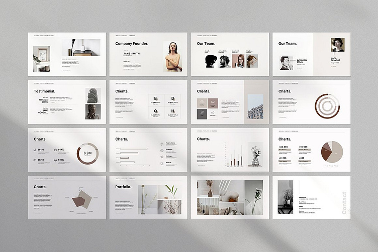 Minimalist PowerPoint Template #9 by arsipstd_ on Dribbble