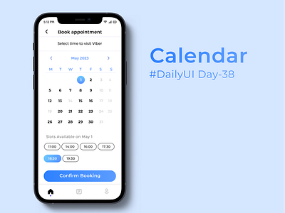 Calendar #DailyUI Day-38 dailyui design figma illustration mobileapp ui uidesign userinterface