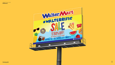 Summer Sale Billboard advertising billboard billboard sign branding design graphic design logo mall mall event sale sale event summer summer campaign vector