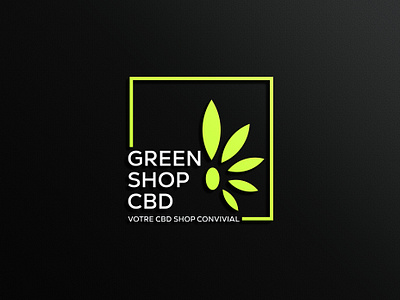 GREEN SHOP CBD BUSINESS LOGO DESIGN logo mylar bag design