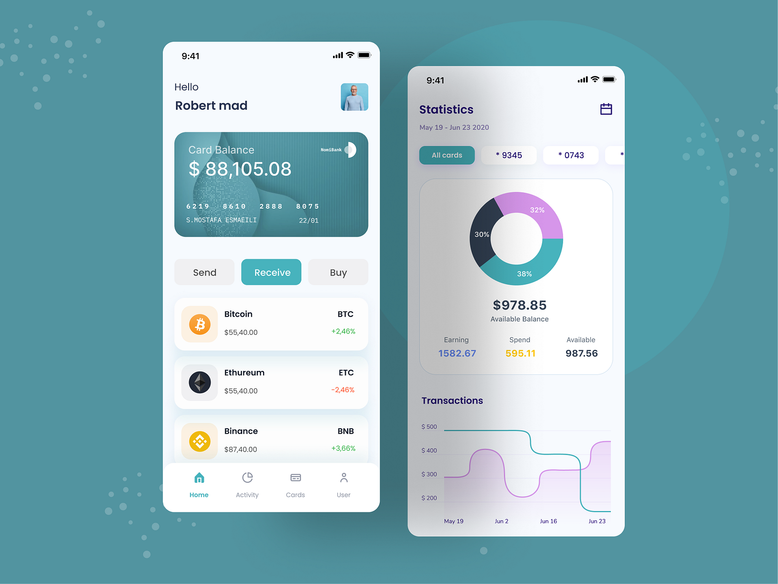 Wallet App Design by SylGraph on Dribbble