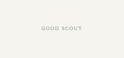 Good Scout branding graphic design logo product design