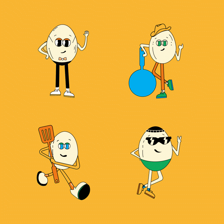 Egghead graphic design illustration