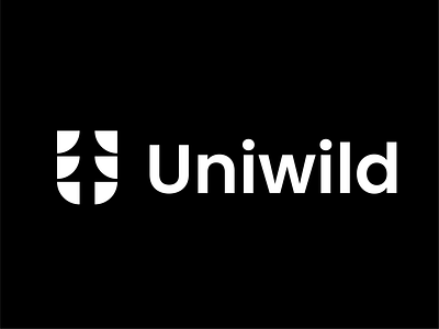 uniwild brand gear letter lettermark logo monogram negative space outdoor sport tree u united wild