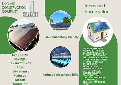 Flyer for a company that installs solar panels branding design flyer graphic design photoshop