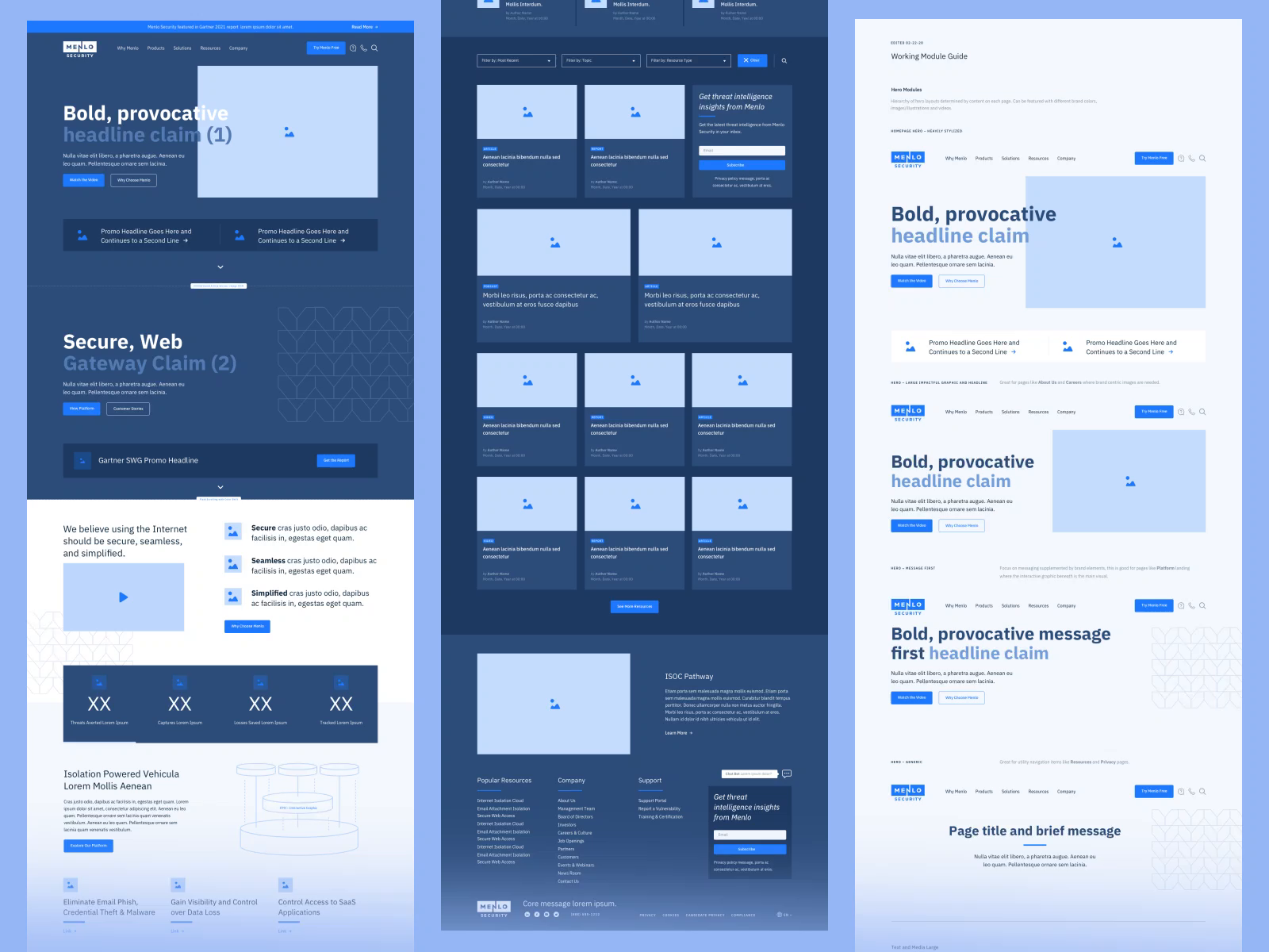 Cyber Security Wireframe and Module Guide by Eric Kemp on Dribbble