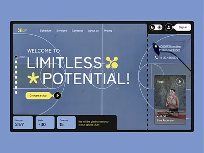 Sports Complex Website branding design graphic design typography ui uidesign ux uxdesign vector web design website design