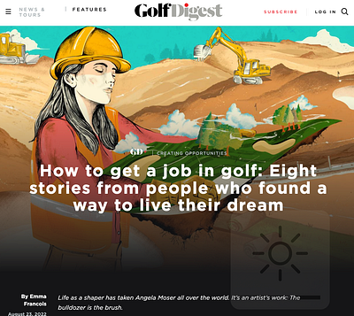 Illustrations for Golf Digest Spread design digital illustration illustration