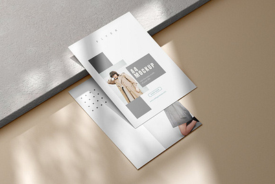 A4 FLYER MOCKUP WITH SHADOW #3 app branding design graphic design illustration logo typography ui ux vector