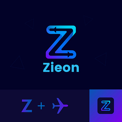 zieon travel agency logo brand branding graphic design logo logo design logo designer minimal modern modern logo zeion zieon