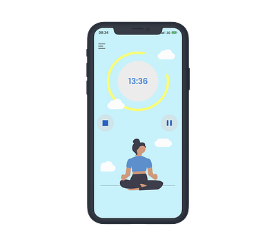 Timer - #Dailyui #Dailyui014 alarm app branding dailyui design graphic design illustration logo ui uiux ux vector yoga app