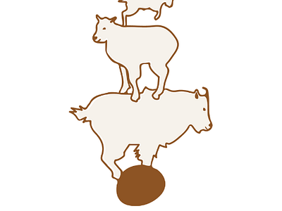 Mountain Goat Cairn branding flat illustration illustrator logo mountain goat