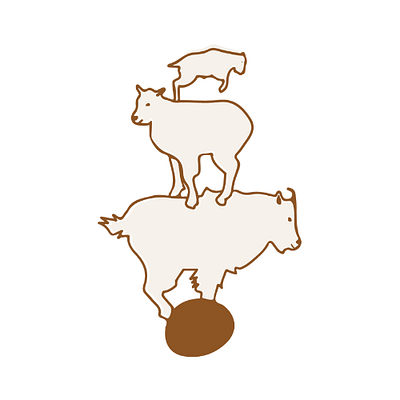Mountain Goat Cairn branding flat illustration illustrator logo mountain goat