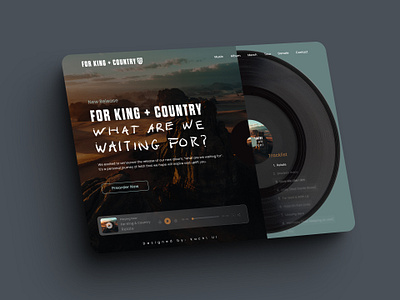 Daily UI 003 Music Album Landing page (Hero Section) album daily ui daily ui day 003 day 003 design hero section music ui ui design web design